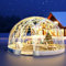 2.9 x 1.8m Gewächshaus Gartenkuppel Iglu, PVC Blasenzelt für 2-4 Per, Gartenblasenzelt mit 2x10m Lichterketten, Durchsichtiges Kuppelzelt für Hinterhof, Weihnachten, Party
