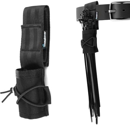 Zip Tie Organizer, Large Capacity Cable Tie Holder with Adjustable Belt Loop & Pocket, Universal Zip Tie Organizer Band for Cable Arrangement, Heavy Duty Wire Tie Keeper for Easy and Neat Organization