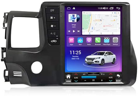 Autoradio für Civic 2004-2009 Android 15 Stereo mit 9,7-Zoll-Touchscreen-Unterstützung 5G WiFi Wireless CarPlay Android Auto GPS Navigation BT USB DSP SWC Rückfahrkamera FM Radio,TS7