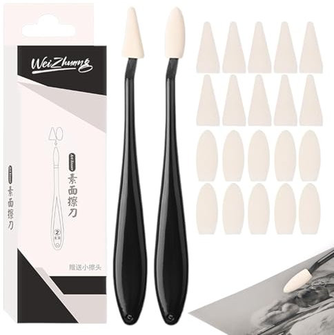 Mixer für Papierkunst - Pädagogische Kunst der Mixerstämme | Stumpf zum Verwischen von Skizzen, Wischerersatz, Ergonomischer Künstlerpinsel für Kunststudenten, in