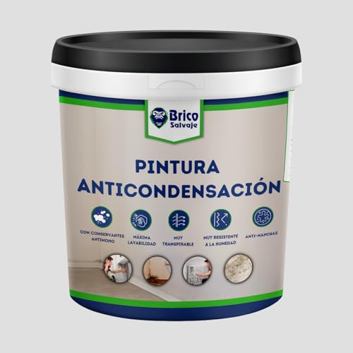 BRICOSALVAJE Pintura Anticondensación y Antihumedad para Interior-Exterior | Aislante Termico | Conservantes Antimoho (FIRMAMENT, 0,75 Litros)