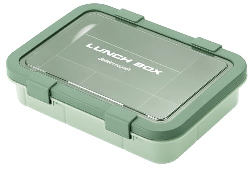 IWTTWY Lunchbox mit 5 Fächern, 1500ML Brotdose Bento Boxen mit Besteck, Nachhaltig Vesperbox, Erwachsene Brotzeitbox, Essensbox Jausenbox Frühstücksbox zum Schule Arbeit Picknick