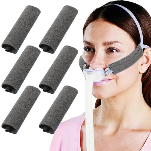 COYUN 6 Pack CPAP Gurtbezüge CPAP Maske Kopfband Gurtbezüge, CPAP Gurtbezüge CPAP Maskeneinlagen, Bequem Gesichtspads für Verringerung von Wange Rote Flecken und Einbuchtungen, für Die Meisten CPAP