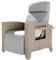ONKBOITE Relaxliege Liegesessel, Ergonomische Relaxliege Rattansessel, Verstellbare Rückenlehne, mit Dickem Kissen, Geeignet für Drinnen, Balkon, Garten, Innenhof(Braune Rattankanten + Graues Kissen)