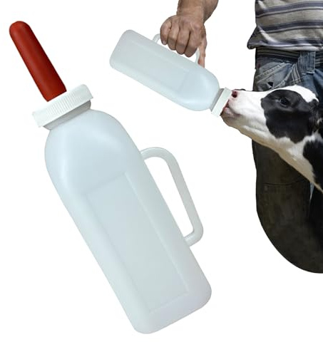 Kälberflasche 1l 2l Lammflasche, Aufzuchtflasche Milchflasche Für Schaf Lamm Kälber, Ziegen Flasche Mit Weichem Nippel, Stillflasche Für Kälber Schafe Mit Griff, Geräte Für Tierzucht