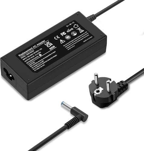 Chargeur HP Ordinateur Portable,65W Alimentation pc pour HP Pavilion x360 17/15/13/14/11,Probook 430 440 450 Elitebook 840 850,Envy 13 15 Stream 11 13 14 250 255 G5 G6 G7 741727-001 Adaptateur