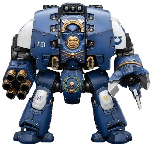 TOYVERSE JOYTOY 1/18 Figurine d'action Warhammer The Horus Heresy, Ultramarines Leviathan Dreadnought with Cyclonic Melta Lance and Siege Claws, Articulations Mobiles Modèle de Personnage