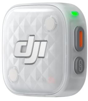 DJI Mic Mini 2S Transmitter, AI Noise Canceling | Mini Wireless Microphone, 28h Internal Storage, 32-bit Float Internal Recording, About 12 g, OsmoAudio Connection