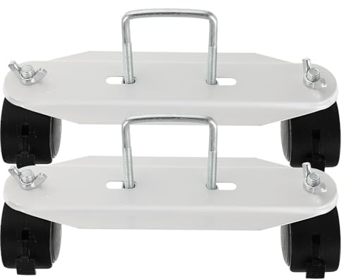 Luxshiny Rollenhalterung 2 Paar aus Eisen und ABS mit 360° Drehfunktion Rutschfeste Standfüße für Mobile Heizkörper Ersatzteile für Elektrische und Ölgefüllte Radiatoren im Innenbereich
