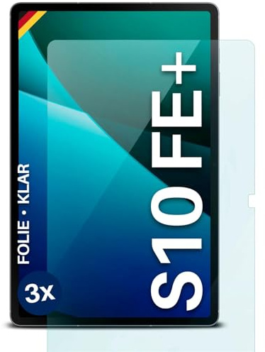moex FlexProtect Schutzfolie kompatibel mit Samsung Galaxy Tab S10 FE Plus Displayschutz nur 0.2 mm dünn, Folie für das Display, HD Ultra klar und extra kratzfest - 3 Stück