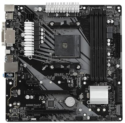 Scheda madre Fit For ASROCK B450M Pro4-F AMD B450 supporta 5950X 5800X3D 5700X 5600X 5600G CPU 4xDDR4 Micro ATX AM4 scheda madre