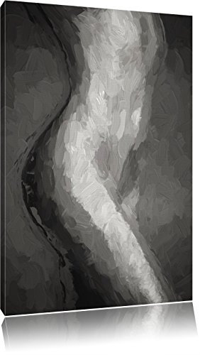 Pixxprint nackter Frauenkörper, Größe: 100x70cm, Leinwandbild, fertig gespannt, Wandbild, Dekoration, Kunstdruck, kein Poster
