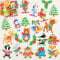 Baker Ross AV453 Winterwald Moosgummi Sticker - 120 Stück, Schaumstoff Aufkleber für Kinder zum Basteln, Gestalten und Dekorieren