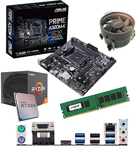 Ryzen 5 5500 3.6Ghz (Turbo 4.2Ghz) Six Core Twelve Thread CPU, TUF Gaming A520M-PLUS II Motherboard & 4GB 3000Mhz DDR4 RAM Pre-Built Bundle