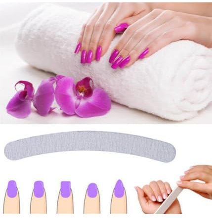Trade Shop - Kit 50 Lime Banana Grana 100/180 Ricostruzione Unghie Gel Uv Nail Manicure