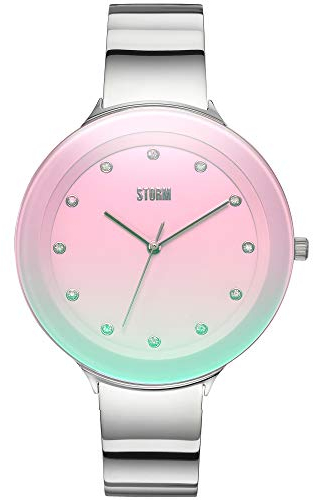 STORM London Ostele Lazer Pink, Damenuhr, Analoguhr, Mineralglas, Edelstahlgehäuse, 3 bar Wasserdicht, 47401/LPK