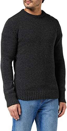 SCHOTT Men's Pulls Jumper Not Applicable, Grey (Anthracite Anthracite), Medium