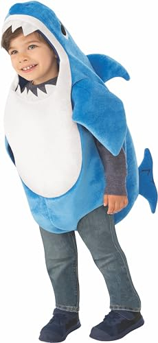 Rubie's Offizielles Papa-Hai-Kostüm für Kinder, spielt die Baby-Haifisch-Melodie und Kleinkindgröße, Alter 6 Monate – 1 Jahr