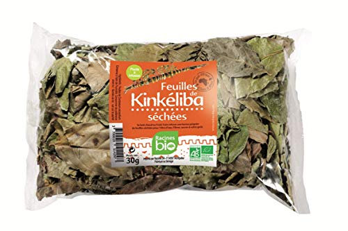 Feuilles séchées Bio de Kinkéliba 90g - Conditionnement : 3 sachets de 30g - Certifié par Ecocert FR-BIO-01 - KINK90