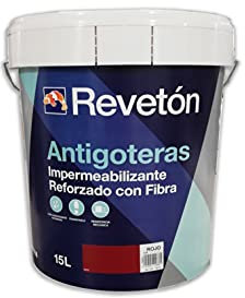 REVETON - ANTIGOTERAS CON FIBRA TRANSITABLE 15 LT - Rojo 039