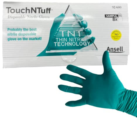 DSTOCK60 - SET EINWEGHANDSCHUHE NITRILE TOUCH N TUFF je 1 Paar in den Größen XL, L, M und S