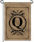 Anley Klassische Gartenflagge mit Monogramm-Buchstabe Q, doppelseitige Hofflaggen mit Familienname und Anfangsbuchstaben – personalisierte Willkommensdekoration –45,7 x 31,8 cm