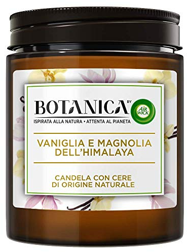 Air Wick Airwick, Botanica Candele Profumate, 1 Candela Vaniglia & Magnolia Dell'Himalaya - 205 ml