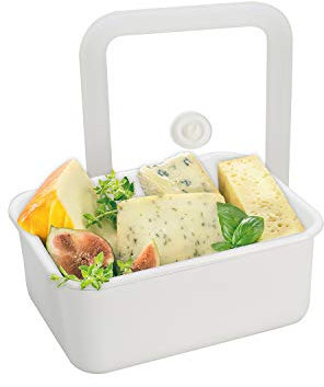 HoneyWare Vakuum Frischhaltedose Emaille | L | 1,9L | 20 x 16 x 9 cm | die Lebensmittel bleiben wesentlich länger frisch | schützt Lebensmittel vor Bakterien- und Pilzbefall | ohne Vakuumpumpe