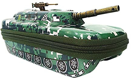 KKPLZZ Creative Tank Pencil Case for Boys Girls, Large Capacity Pen Bag Pouch Pencil Box with Password Lock Zipper, Tank Pen Pouch Holder EVA Organizer Stationery Box for Student Teens