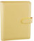 HAUTOCO A5 Binder, 6 Loch A5 Ringbuch Abdeckung, Ringbuch A5 Nachfüllbar Budget Binder, PU Leder Notizbuch A5 Ringbuch Planer Organizer Binder für Büro Schule (ohne Innenpapier), Gelb