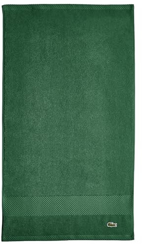 Lacoste Heritage 100% Supima Cotton Hand Towel, Croc Green, 16 x 30 – Highly Absorbent & Quick Drying, Premium Super Soft Bath Towel, Bathroom Essential, Gift for All Occasions, Machine Washable