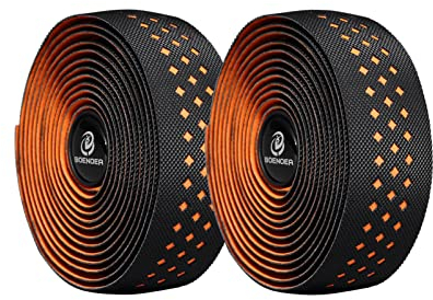 Boenoea Fahrrad Lenkerband PU rutschfest und Endstopfen (2er-Set) -235 cm x 3 cm - 2.5 mm Stärke Rennrad Lenkerband