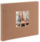 goldbuch 26 719 Schraubalbum Bella Vista Haselnuss, Fotobuch 30 x 25 x 2 cm, Foto Album 40 schwarze Seiten, Bilderalbum Einband Leinen, Photoalbum mit Fensterausschnitt, Photo Buch Haselnuss-Braun