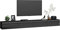 4housedesign® TV Board Lowboard Hängend | Fernsehschrank tv Sideboard Wohnzimmer | Lowboard Wohnzimmer fernsehregal tv Board Hängend tv Shrank tv 55 Zoll - TV Lowboard Schwarz 280cm