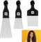 Xinzistar 3 Pièces Peigne Afro Métal Différentes Longueurs Afro Pick Peigne Peigne de Coiffure Peigne Brosse Cheveux Afro pour Hommes Femmes Démêlant