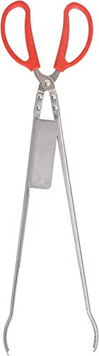 Pinze per granchi per granchi vivi, Manici in plastica in Acciaio Inossidabile, pinze per Forbici con Clip Multifunzione Pinza per rifiuti Pinze da Cucina per Cucinare(Bocca Dritta)