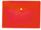 HERMA 20054 Dokumententasche A5 transparent rot, kleiner Sichttaschen Umschlag mit Druckknopf, Briefumschlag aus Plastik für Schule, Uni, Büro, Reise