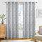 Barock-Thermo-Verdunkelungsvorhänge für Schlafzimmer, 243.8 cm lang, wärmeisoliert, luxuriös, Damast-Muster, Vollverdunkelung, Fenstervorhänge für Gästezimmer, Ösenoben, 2 Paneele