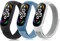 Wanme 3 Stück Armband für Xiaomi Mi Band 7 Armband/Xiaomi Mi Band 6 / Xiaomi Mi Band 5 / Amazfit Band 5, Weiches Nylon Armbänder Verstellbaren Ersatzarmband mit Klettverschluss für Xiaomi Mi Band 7
