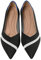 MACHSWON Women’s Ballet Dressy Flats Pointed Toe Knit Dress Shoes Slip On Casual Foldable Ballerina Walking Shoes (Black & White, Size 6)