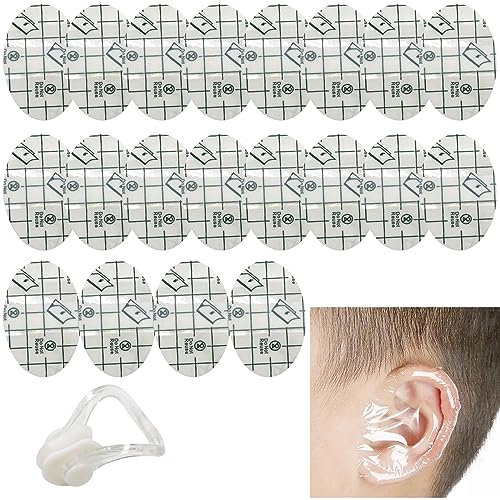Toulifly Protege Oreille, Autocollants Pour Oreilles étanches Pour Enfants, Cache Oreille Piscine Enfant, Protections Pour Ies Oreilles de Bébé, Pour la natation, la douche, le surf, Lot de 20