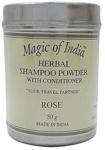 RSGM Magic Of India Kräuterrose Shampoo-Pulver mit Conditioner – 50 g