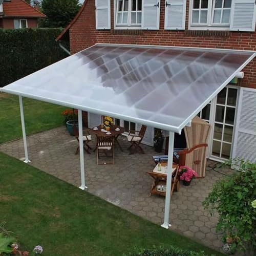 Láminas de Plástico de Policarbonato,Paneles de Techo de Transparente 2mm,Impermeable Aislamiento Anti-UV,para Techos,Cocheras,Solarios Y Cerramientos,Fácil de Doblar (0.5m x 7m)