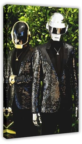 THEGIS Leinwandposter Daft Punk 4, Schlafzimmer, Dekoration, Sport, Landschaft, Büro, Raumdekoration, Geschenk, Rahmen-Stil, 50 x 75 cm