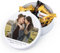 Wanapix | Blechdose mit Schokolade | Personalisierte Mit Bild und Text | Mit 22 Schokoriegel | Originelles Geschenk zum Valentinstag | 5x12 cm (850 ml)