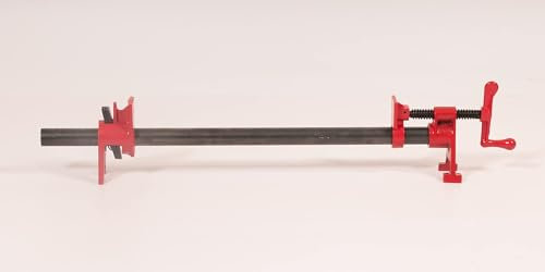 JEH 3/4 1200mm Including Clamp Set Pipe Clamp Sash Clamps Vice Clamp Woodworking Gluing Heavy Duty Tube - Black and Red