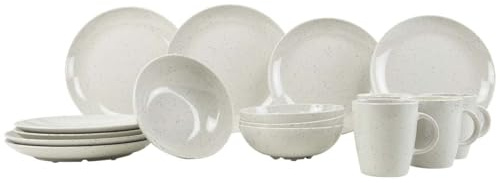 Gimex - Solid Line - Vajilla - Granito - Beige - 16 Piezas