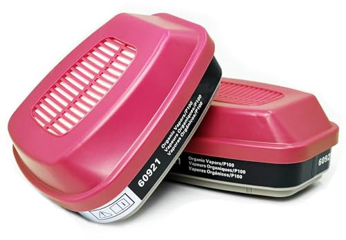 60921 Filterkartuschen für Atemschutzmaske, staubdicht, organischer Dampf und chemische Kartuschen, kompatibel mit 6200, 6800, 7502, FF402 Atemschutzmaske (2 Stück)