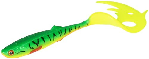 Meduza Gummifisch Gummi Köder Mikado Sicario Pike Tail (24cm/FIRE Tiger)