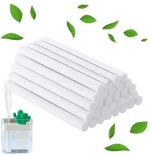 Humidifier Refill Sticks, 30 Pieces Humidifier Sticks Filter Refill Sticks Car Diffuser Sponge Refill Sticks Wick for USB Radiator Mini Humidifiers Bedroom